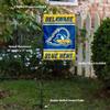 Delaware Blue Hens Garden Flag with Stand Holder view 3