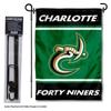 Charlotte 49ers Garden Flag with Stand Holder view 2