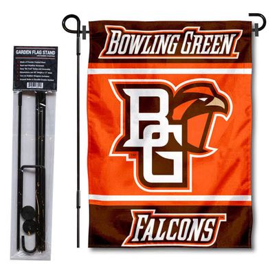 Bowling Green State Falcons Garden Flag with Stand Holder