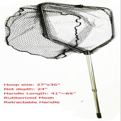 KUFA Sports Large Retractable Aluminum Landing net (Max Length: 8') FC7085