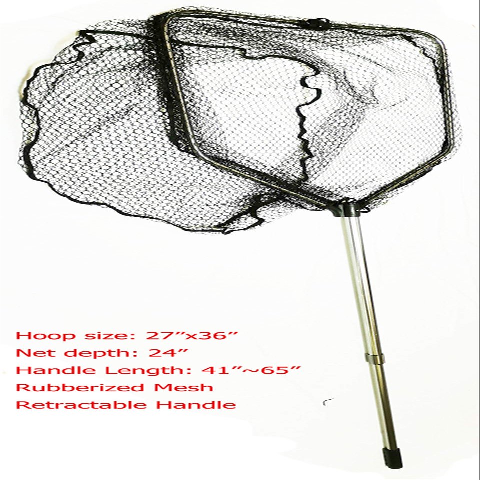 KUFA Sports Large Retractable Aluminum Landing net (Max Length: 8') FC7085