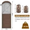 ECOOPRO Warm Weather Sleeping Bag - Portable, Waterproof, Compact Lightweight, Comfort with Compression Sack - Great for Outdoor Camping, Backpacking & Hiking-83 L x 30" W Fits Adults (K-Brown) view 2