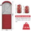 ECOOPRO Warm Weather Sleeping Bag - Portable, Waterproof, Compact Lightweight, Comfort with Compression Sack - Great for Outdoor Camping, Backpacking & Hiking-83 L x 30" W Fits Adults (G-Wine red) view 2