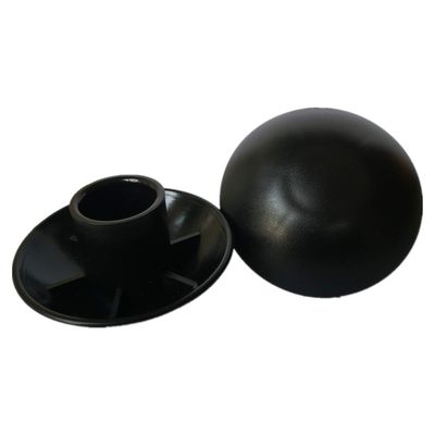 Boat Cover Support Mushroom Cap 70mm/2.75 Inches, Anti-Burst Front or End Cap for Camping and Backpack Tent, Puncture Proof for Tarp (2 Packs, Black)