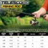 PLUSINNO Fishing Rod and Reel Combos, Toray 24-Ton Carbon Matrix Telescopic Fishing Rod, 12 +1 Shielded Bearings Stainless Steel BB Spinning Reel view 2