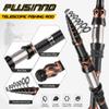 PLUSINNO Fishing Rod and Reel Combos, Toray 24-Ton Carbon Matrix Telescopic Fishing Rod, 12 +1 Shielded Bearings Stainless Steel BB Spinning Reel view 3