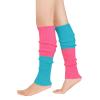 American Trends Leg Warmers for Women Girls 80s Ribbed Leg Warmer for Neon Party Knitted Fall Winter Sports Socks (one size, 1 Pack Rose & Blue) view 2