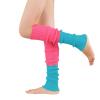 American Trends Leg Warmers for Women Girls 80s Ribbed Leg Warmer for Neon Party Knitted Fall Winter Sports Socks (one size, 1 Pack Rose & Blue) view 3