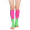 American Trends Leg Warmers for Women Girls 80s Ribbed Leg Warmer for Neon Party Knitted Fall Winter Sports Socks (one size, 1 Pack Rose & Green) view 4