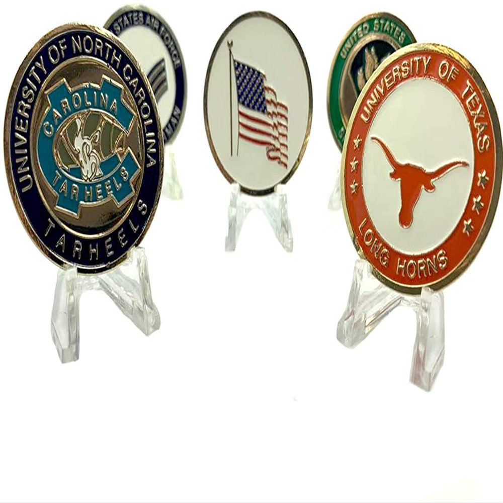 Clear Display Stand Easel for Air-Tite Holder Coin Capsules Challenge Medals Casino Chips (Qty 5)