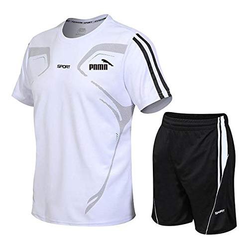 Summer Tracksuit Men Sweat Suit Fashion Casual Men's Sets Mens Clothes Quick Drying T Shirt Short Pants Brand Men's Sportsuits - Pn 02 - L