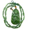 2.8" China Certified Nature Hetian Nephrite Jade Blessing Kwan-yin Hand Carved Necklace Pendant 5024 view 2