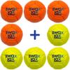 SWAX LAX Orange and Yellow Bundle Lacrosse Training Ball - Indoor & Outdoor Practice Ball with Less Bounce & Reduced Rebounds - Same Size & Weight as Regulation Lacrosse Ball but Soft view 1