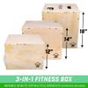 GoSports Fitness Launch Box 3-in-1 Adjustable Height Wood Plyo Jump Box for Exercises of All Skill Levels view 2