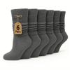 AWS/American Made 6 Pairs Cotton Slouch Knee Socks Shoe Size 5 to 10 (Gray) view 1