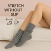 AWS/American Made 6 Pairs Cotton Slouch Knee Socks Shoe Size 5 to 10 (Gray) view 3