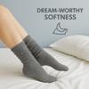 AWS/American Made 6 Pairs Cotton Slouch Knee Socks Shoe Size 5 to 10 (Gray) view 4