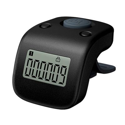 KANGneei Finger Counter,Mini Rechargeable Digital LCD Electronic Finger Ring Hand Tally Counter Six/6 Digit Buddha Beads/Prayer Counter Clicker Black