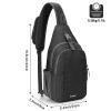 G4Free Sling Bag RFID Blocking Sling Backpack Crossbody Chest Bag Daypack for Hiking Travel(Black) view 3