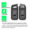 2-Pack Universal Magazine IWB Concealed Carry Holster, Single Double Stack Mags Pouch for Glock 17 26 43 Sig 1911 S&W M&P 9mm .40 .45 Fits 7 10 15 Round Ammo Clips for Pistols view 2