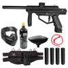 Maddog JT Stealth Paintball Gun Marker and Accessory Starter Package [CO2] | Silver Kit - Marker, 20oz CO2 Tank, Mask, Hopper, 4+1 Harness, & (4) Pods view 1