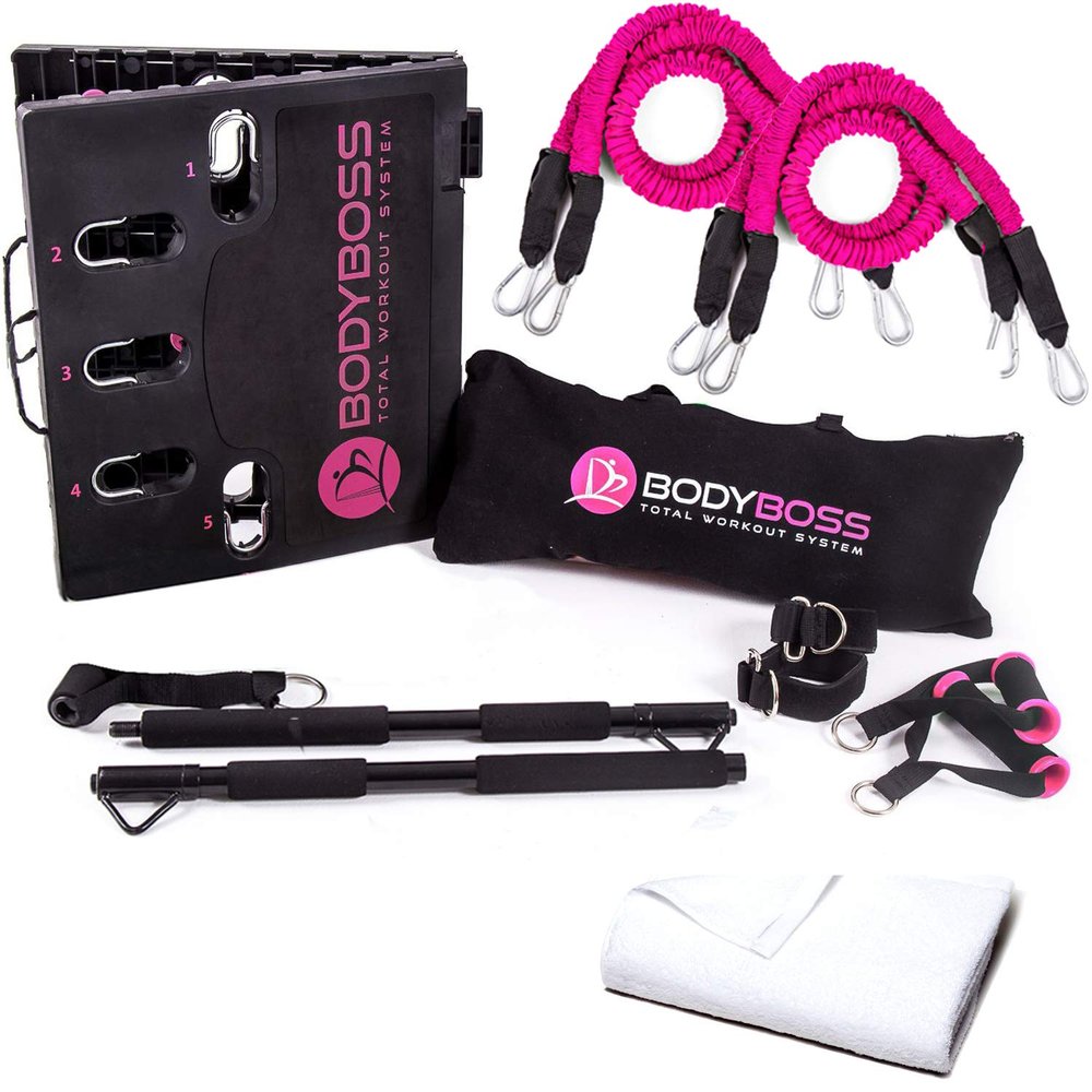6ave Home Gym 2.0 by 6Ave- Full Portable Gym Home Workout Package - PKG4-Pink