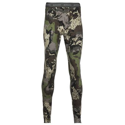 Pnuma Outdoors Merino Wool Base Layer Pant, Caza Camo, SilverStrike Odor Control, 100% Australian Wool (P405C)