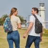 G4Free Sling Bag RFID Blocking Sling Backpack Crossbody Chest Bag Daypack for Hiking Travel(Blue Leaf) view 3