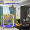 60" Trampoline for Kids, 5 FT Toddler Baby Trampoline with Safety Enclosure Net, Indoor or Outdoor Blue Small Trampolines with Basketball Hoop, Birthday Gifts for Kids, Gifts for Boy Age 3-8 view 3