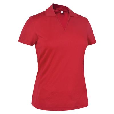 Monterey Club Women's Ultimate Solid Sport Shirt #2402 (Red, Small)