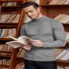 COOFANDY Men's Slim Fit Mock Turtleneck Pullover Sweater Casual Basic Knitted Thermal Sweaters Grey view 3