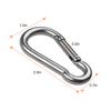 CertBuy 50pcs 2 Inch Stainless Steel Spring Snap Hook, 304 Stainless Steel Carabiner Clip Keychain Heavy Duty Quick Link Hook for Camping Fishing Hiking Traveling view 2