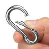 CertBuy 50pcs 2 Inch Stainless Steel Spring Snap Hook, 304 Stainless Steel Carabiner Clip Keychain Heavy Duty Quick Link Hook for Camping Fishing Hiking Traveling view 3