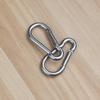 CertBuy 50pcs 2 Inch Stainless Steel Spring Snap Hook, 304 Stainless Steel Carabiner Clip Keychain Heavy Duty Quick Link Hook for Camping Fishing Hiking Traveling view 4