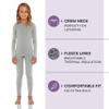Rocky Thermal Underwear Kids Girls Thermal Underwear Set Toddler Long Johns kid Thermals Kid Base Layer kids thermals top bottom set, Heather Grey, X-Small, Standard-185 GSM, THERMALS SET view 2