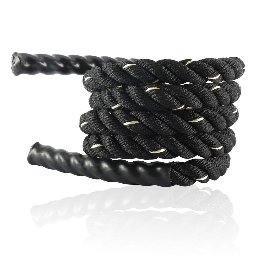 Yaesport Heavy Jump Rope Skipping Rope Workout Battle Rope for Strength Training, Cardio Workout, Crossfit, Fitness Exercise Rope (1 in x 9.8 ft)