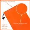 Drawstring Bag - Nylon Cinch and Ditty Stuff Pouch with Toggle (5 x 7-12 pack, Orange) view 4