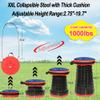 ALEVMOOM 2026 Upgraded XXL 19.7" Collapsible Stool with Cushion, 1000lbs Max Weight Heavy Duty Portable Telescoping Stool, Retractable Seat Folding Chair for Camping Fishing Hiking(Red-XXL) view 3