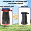 ALEVMOOM 2026 Upgraded XXL 19.7" Collapsible Stool with Cushion, 1000lbs Max Weight Heavy Duty Portable Telescoping Stool, Retractable Seat Folding Chair for Camping Fishing Hiking(Red-XXL) view 4