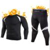 Muezna Men's Thermal Top and Bottom Set Underwear Long Johns Base Layer with Soft Fleece Lined Black view 1