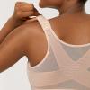 DELIMIRA Women's Front Closure Posture Wireless Back Support Full Coverage Bra Oatmeal Heather 42E view 3