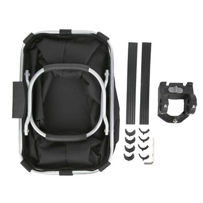 Basket, Metal Detachable Basket Handlebar Bag Cycling Carryings Mount Riding Pouch Cycle Front Baggage Bag