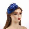 Acenail Fascinators Hats Women Flower Feather Church Pillbox Hat Vintage Funeral Dress Hats 50s Fancy Hats for Tea Party (US, Alpha, One Size, Medium, Blue) view 3