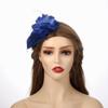 Acenail Fascinators Hats Women Flower Feather Church Pillbox Hat Vintage Funeral Dress Hats 50s Fancy Hats for Tea Party (US, Alpha, One Size, Medium, Blue) view 4