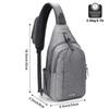 G4Free Sling Bag RFID Blocking Sling Backpack Crossbody Chest Bag Daypack for Hiking Travel(Gray) view 4