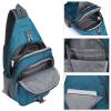 G4Free Sling Bag RFID Blocking Sling Backpack Crossbody Chest Bag Daypack for Hiking Travel(Teal Blue) view 4