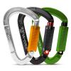 FVW 25KN Heavy Duty Climbing Carabiners, 3 Pack UIAA Certified Auto Locking Rock Climbing Carabiners Clips for Hammocks, Swing, Locking Dog Leash and Harness, Camping, Hiking & Utility (Mix Color) view 1