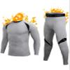 Muezna Men's Thermal Top and Bottom Set Underwear Long Johns Base Layer with Soft Fleece Lined Grey view 1