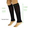 AWS/American Made Cotton Leg Warmers for Women Knitted Retro Style Soft and Stretchy (Black) view 4