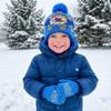 Nickelodeon Boys Winter Hat Set, Paw Patrol's Marshall, Chase and Rubble Toddler Beanie and Mittens for Kids Age 2-4, Dark Blue view 2
